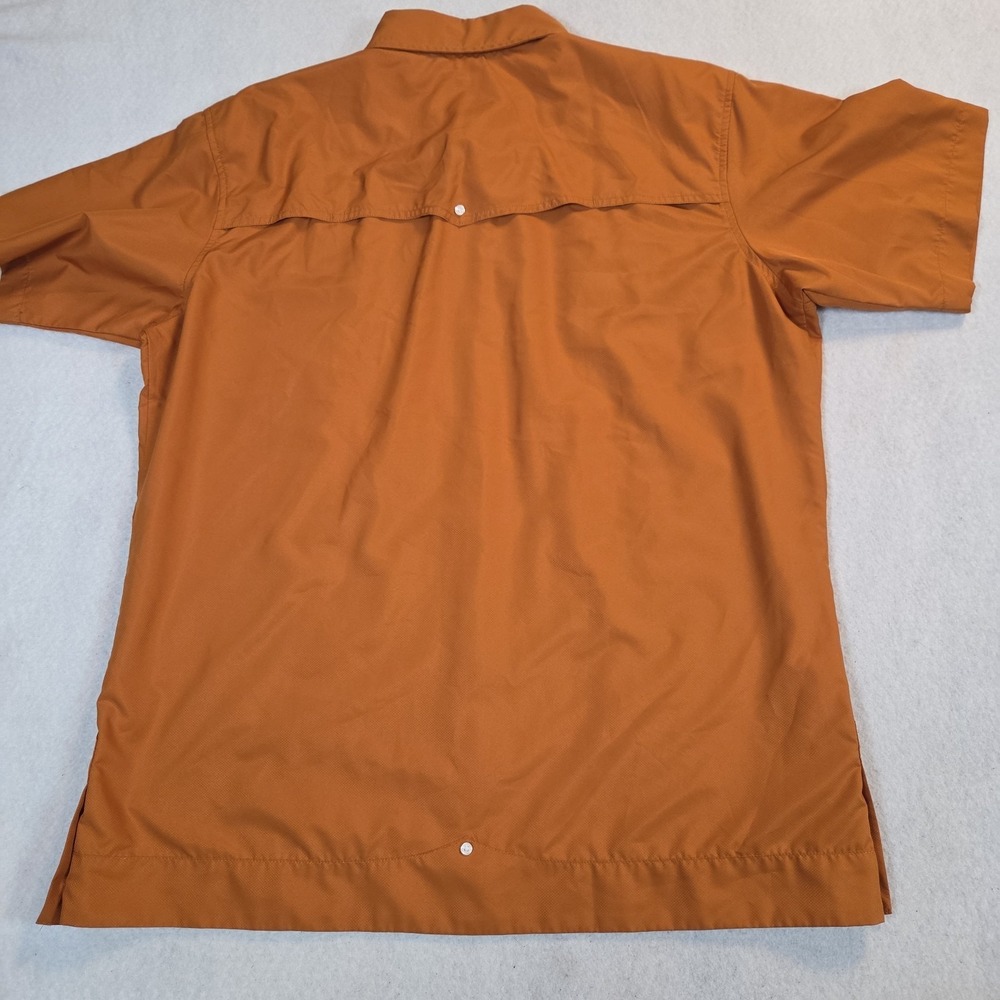 Texas Standard Tejas Guayabera Shirt Mens XL Burnt Orange UT Color Austin Vented - Picture 12 of 14